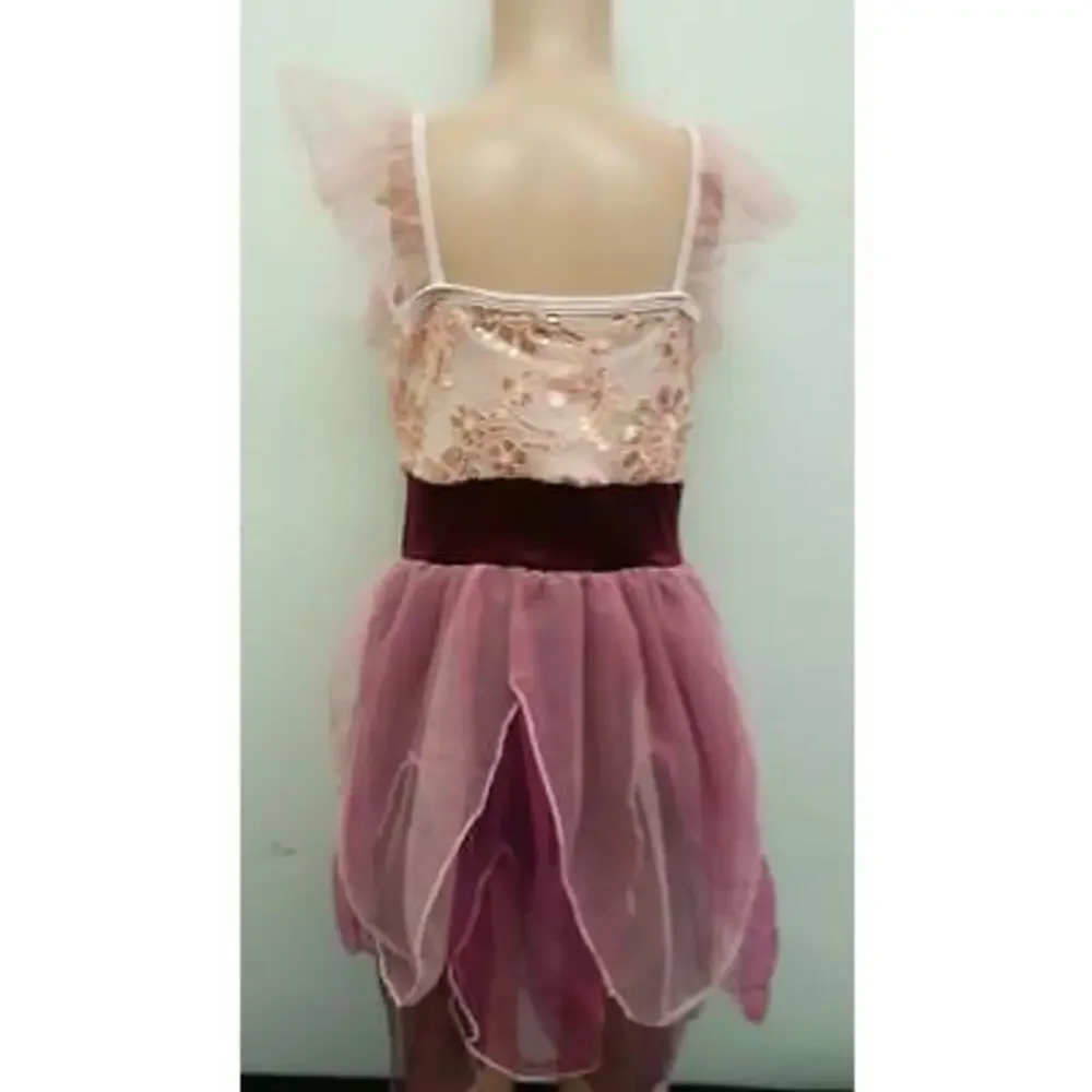 Pre-Owned Dance Costume Curtain Call E1988 Large Child Pink Lyrical